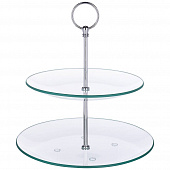 Тортовница 2-х ярусная "Хайтек" 21*25см 357-204
