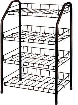 Этажерка для обуви 4 полки разборная узкая 70х46,5х30см