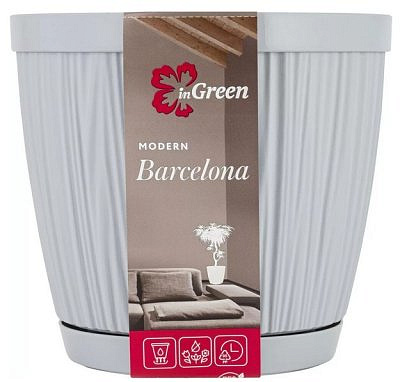 Горшок для цветов InGreen Barcelona d155 1,8л Утренний туман  IG623010025
