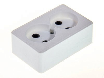 Розетка 2-м СП РС10-У03 бел.