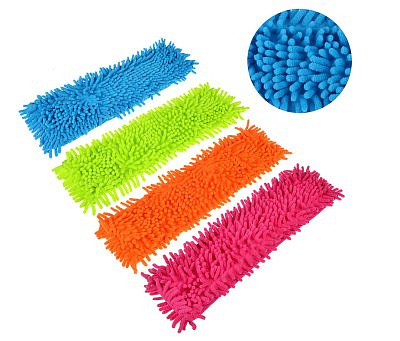 VETTA Насадка для швабры из микрофиб., подкл. полиэст., 10х40см, "Лапша", 4 цвета, вес 95 г.