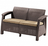 Диван Keter Corfu (Love Seat) Россия коричневая серая подушка 17197359РКР