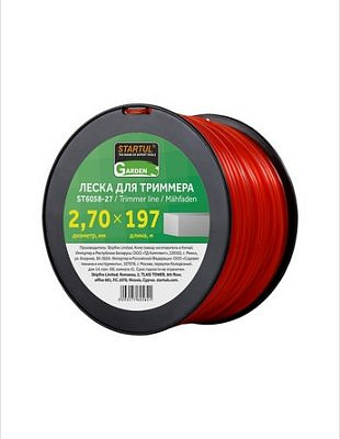 Леска 2,7мм*197м квадратное сечение STARTUL GARDEN