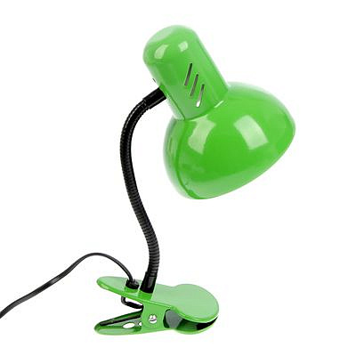 Настольный светильник 2077 С на прищепке Е27 зеленый весенний
