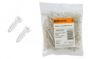 Хомут-дюбель  д6мм ДХП12 нейлон 6мм*12мм белый