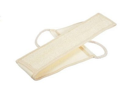 Мочалка из люфы, лента с сегментами, хлопок 80х8,5см Банные штучки 40007