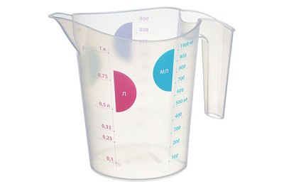 Кувшин мерный 1л прозрачный М1206