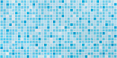 Панель ПВХ Мозаика "Микс голубой" (955х488мм) 0,3мм