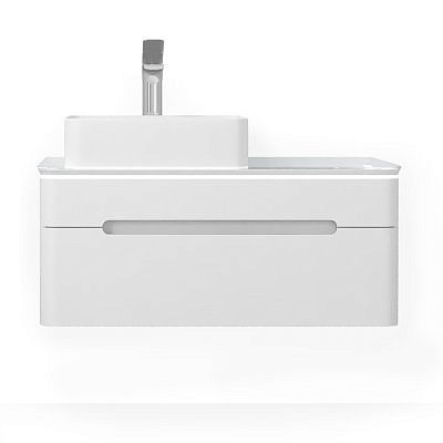 Тумба без умывальника Raval Shine 90 подвесная белая /RAVAL/