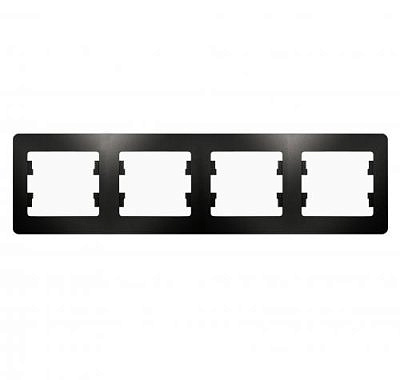 Рамка 4 места , горизонтальная , антрацит SchE GSL000704