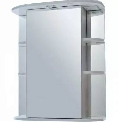 Шкаф-зеркало "Гиро" 55 белый,без светильника, правый Ирлен 