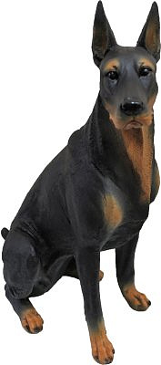 Садовая фигура Собака Доберман полистоун