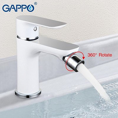 Смеситель для биде Gappo G5048 белый, хром