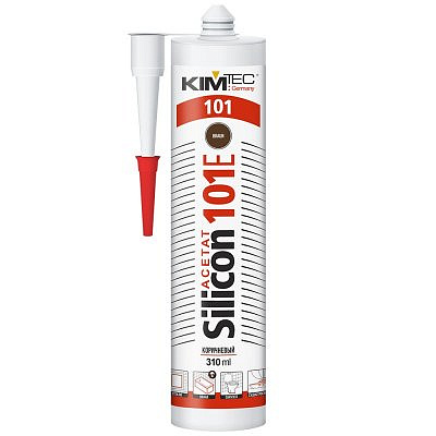 Герметик силиконовый коричневый KIMTEC (101Е) 310мл  02-01-46/02-01-35