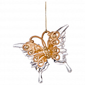 ДЕКОРАТИВНОЕ ИЗДЕЛИЕ "БАБОЧКА" 12*9 СМ ЦВ:МАТОВОЕ ЗОЛОТО без уп