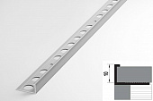 Профиль для плитки до 10 мм серебро люкс (ПК 01.2700.201л)