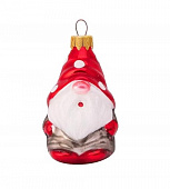 Ёлочное украшение "Волшебный гномик" красный, в подарочной упаковке 9см ФУ-753/2