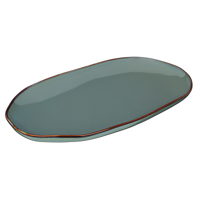 Блюдо овальное Ivlev Chef Органика 30х18x3см фарфор серый 816-391