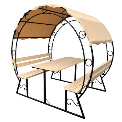 Беседка ПОДКОВА (1,5х2,12х2,07м) с тканевой крышей