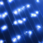 Гирлянда электронная бахрома СНОУ БУМ 96LED, 2,5х0,5м, бело-синяя, прозрачный провод 220В