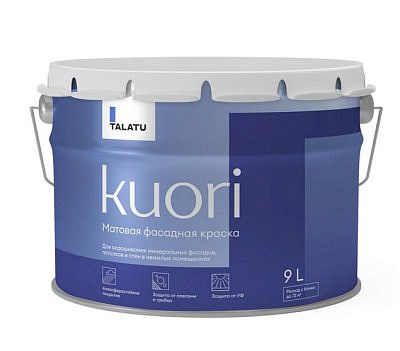 Краска в/д TALATU "KUORI" фасадная атмосферостойкая База А 9л