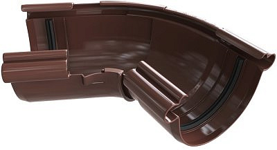 Угол желоба 120-145" ПВХ (Коричневый)