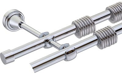 Карниз Ø16 мм двойной 2,0 м хром 200