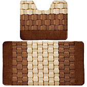 Коврик BANYOLINиз 2-шт.60*100м.,BROWN коричневый