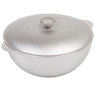 Казан алюминиевый татарский с крышкой 8л ТМ Гардарика  08-2