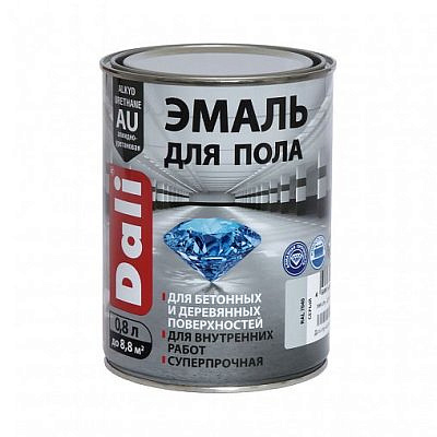 Эмаль DALI для пола универсальная Белая 0,8л База А