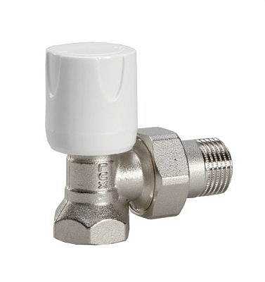 кран для радиатора угловой 1/2 с руч.регул. 33953