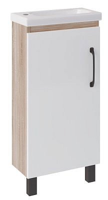 Подстолье АСБ Адель 40 белая с раковиной Миранда 40 