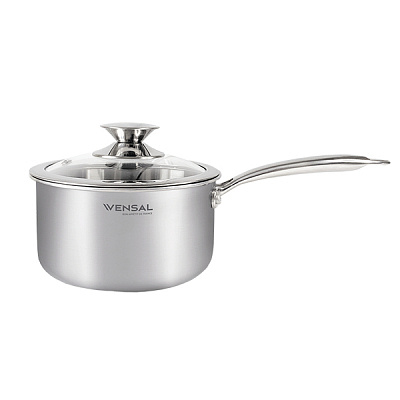 Ковш с крышкой Vensal Le Chef трехслойная из нерж.стали 2,2л VS1531