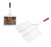 Решетка для барбекю ECOS RD-104D 6 секций, 35х25х1,5см, длина 60см, хром 999610