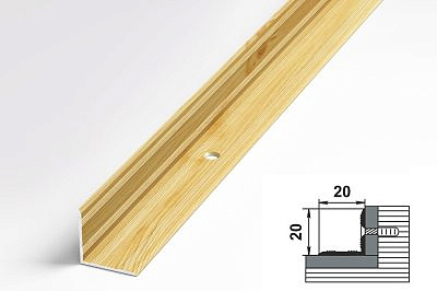 Профиль угловой ПУ05-1 сосна 20*20*900