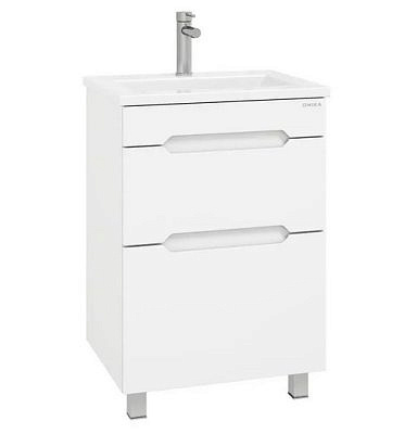 Тумба Оника АЙЛЕНД 50 напольная белая без раковины 