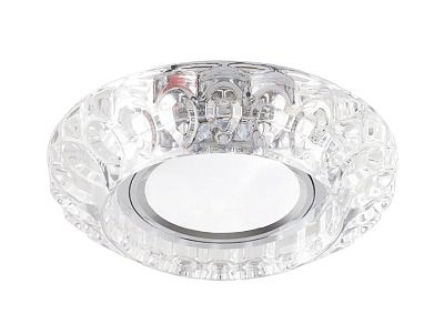 Светильник потолочный Feron CD987 прозрачный 15 LED*2835 SMD 4000K MR16 50W G5.3  с драйвером в комплекте 32664