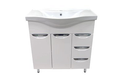 Тумба Стиль 80/3 с раковиной Basic 80 Стиль