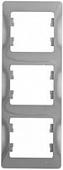 Рамка 3 места ,  вертикальная , алюминий  SchE GSL000307 