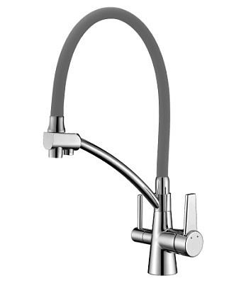 Смеситель для кухни Lemark LM3071С-Grey Comfort подключение к фильтру с питьевой водой 