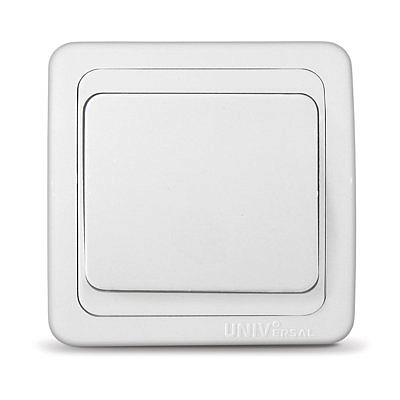 Переключатель Валери UNIVersal  СУ 1 клавиша , белый (пластик) В0021
