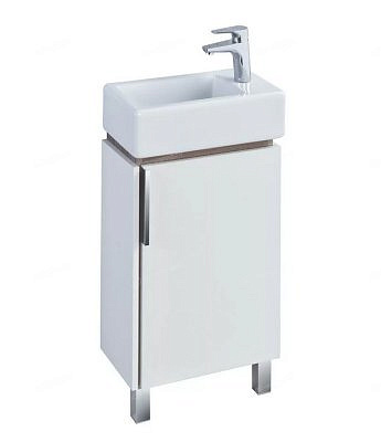 Тумба Акватон Бэлла 46 белый джара с раковиной Эрис 46