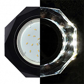 Светильник Ecola  GX53-H4 5312 встраемывый , стекло , восьмиугольник , прямые грани хром/хром 38х133