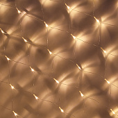 Гирлянда электрическая СНОУ БУМ  сеть 144LED  flash_14led 1,6x1,6м шампань, прозрачный провод 220В