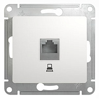 Механизм розетки комплект. 1-м RJ45 категория 5Е белый SchE GSL000181K