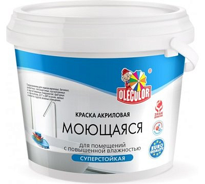 Краска ВД OLECOLOR моющаяся 7.0кг.