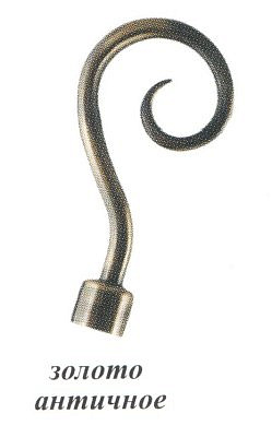 Наконечник Крюк золото античное D16 16.01.08.101