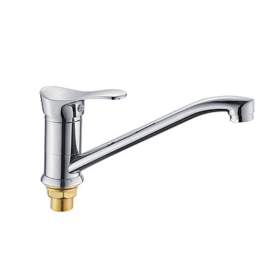 Смеситель для кухни Ростовская Мануфактура SL86-004FBS-25 длинный поворотный излив на гайке