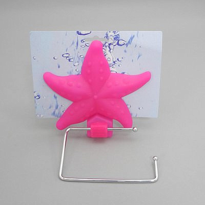 Держатель для туалетной бумаги МОРСКАЯ ЗВЕЗДА РОЗОВАЯ  на присосках (КОР-72ШТ)  HP322-P