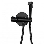 Встраиваемый гигиенический душ  Gappo G7290-6 с термостатом и крючком чёрный.